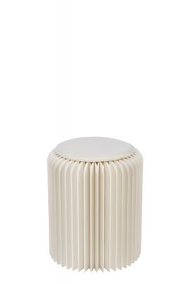 Puf papierowy składany Off biały