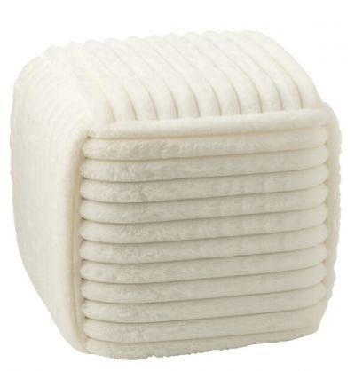 Puf Soft Rib biały 