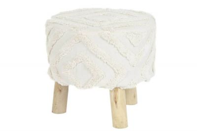 Puf taboret creme okrągły  - Item International
