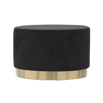 Puf Veloute Stool czarny 52 cm