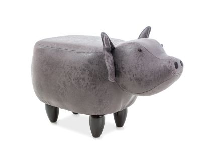 Pufa Piggy szara