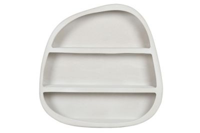Regał ścienny owalny Cement biały ivory 100 cm big