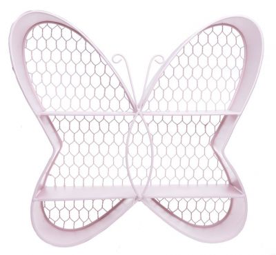 Regał ścienny Wall Shelf Butterfly różowy 