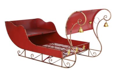 Sanie Św. Mikołaja czerwone vintage 220 cm