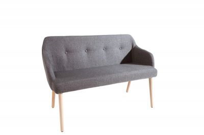 Sofa Ławka Scandinavia ciemnoszara  - Invicta Interior