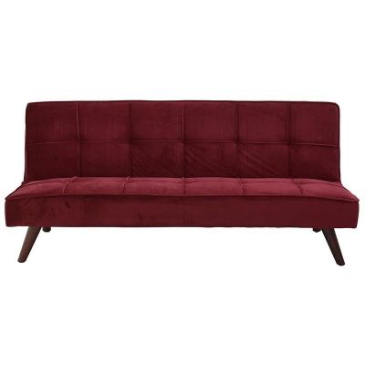 Sofa rozkładana Wersalka Mild aksamitna czerwona