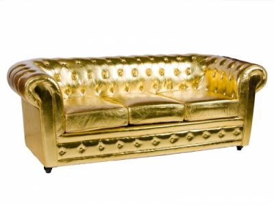 Sofa Oxford Deluxe złota  - Kare Design
