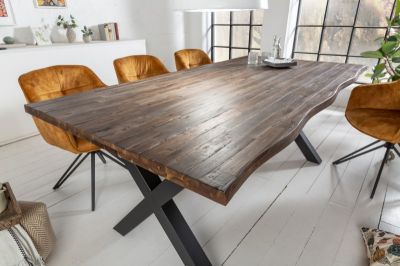Stół drewniany Genesis vintage brązowy 160 cm - Invicta Interior
