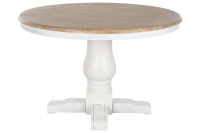 Stół okrągły Stylized biały drewniany 120 cm - Item International