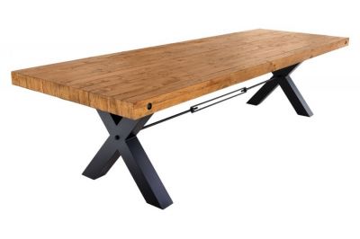 Stół Thor X drewniany 300 cm vintage - Invicta Interior