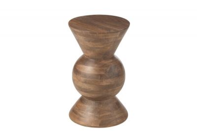 Stolik boczny Temba Sculpt z drewna mango