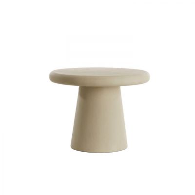 Stolik Japandi okrągły biały beżowy 60 cm - Light & Living
