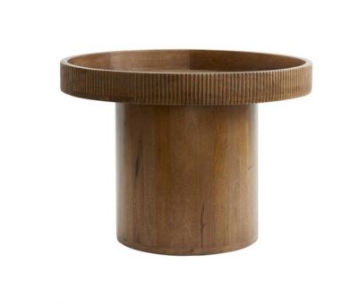 Stolik kawowy drewniany Relief 60 cm  - Light & Living