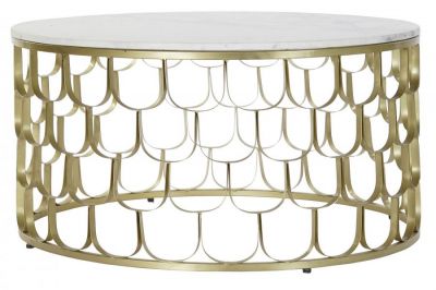 Stolik Ława Mermaid złoty marmur 80 cm  - Item International
