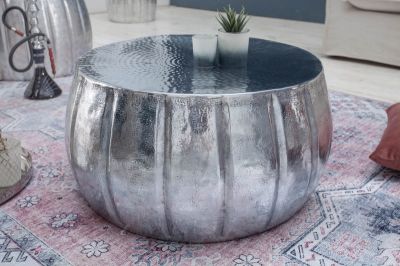 Stolik Marrakesch 65cm aluminium srebrny - Invicta Interior