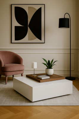 Stolik Neo Box biały - Invicta Interior