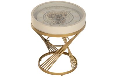 Stolik Timekeeper z zegarem creme