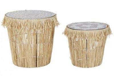 Stoliki Boho z rafii 2 szt - Item International
