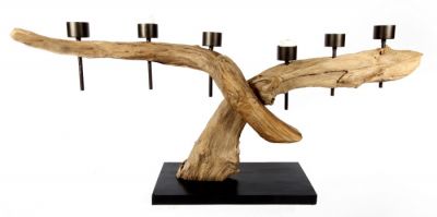 Świecznik drewniany Woodland - Item International