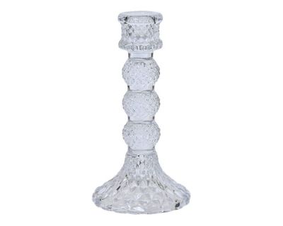 Świecznik szklany Elegant 15 cm - Kaemingk