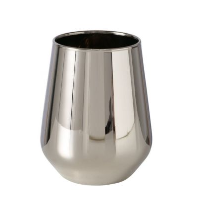 Szklanka srebrna metaliczna