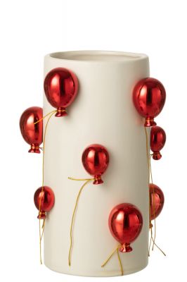 Wazon Balony czerwone metaliczne duży - J-Line