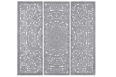 Wezgłowie Tryptyk Palais Mandala 180 cm szare