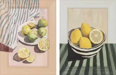 Zestaw Obrazów Lemon Stripes