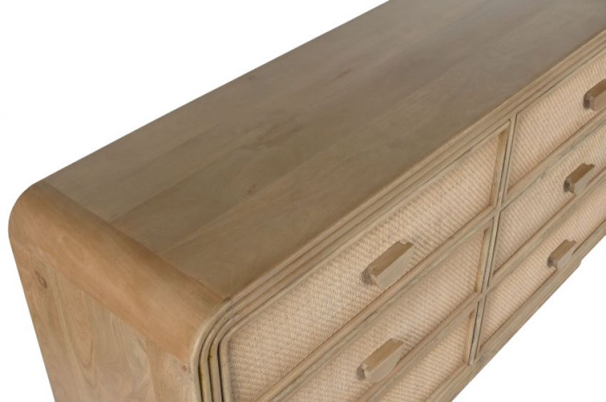 Komoda Space z szufladami rattan drewniana - Item International
