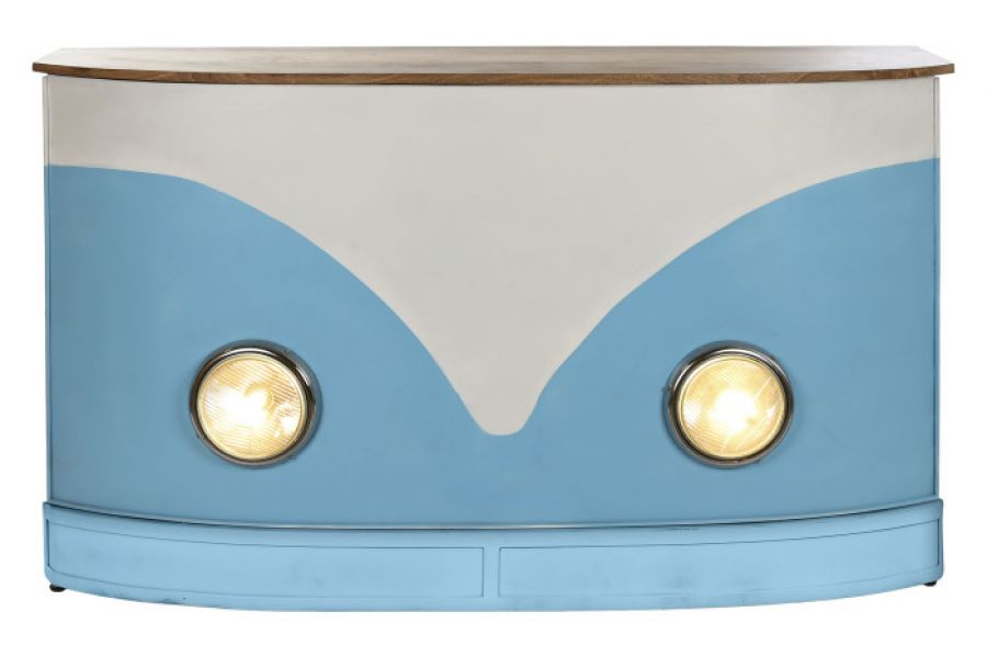 Barek na wino Garage niebieski