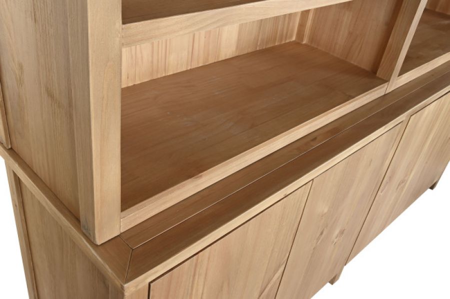Biblioteczka loftowa regał drewniany z drabiną 220 cm