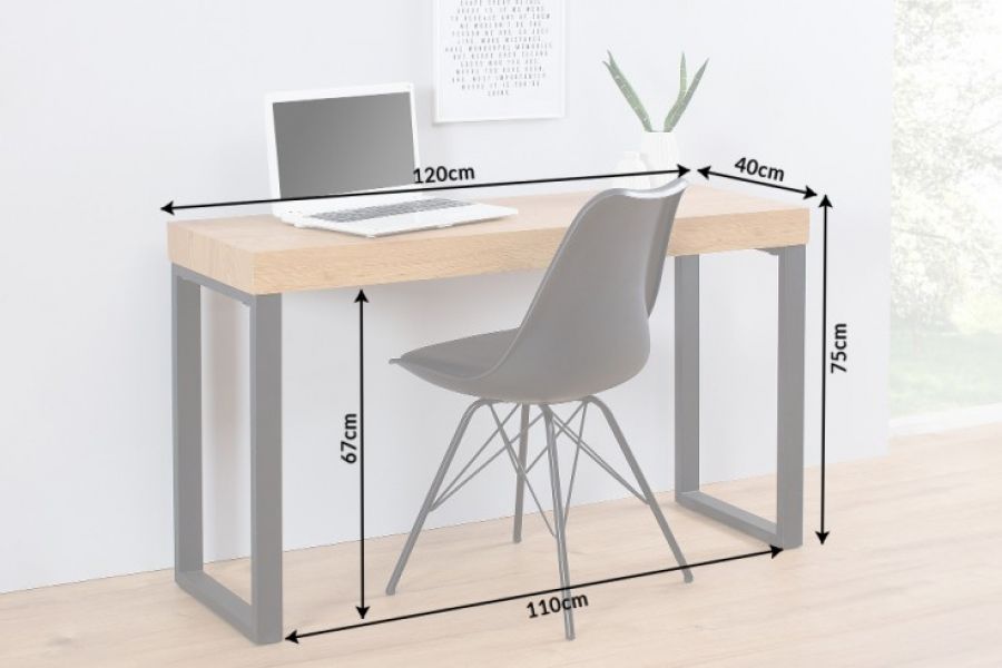 Biurko Black Desk kolor dębu  - Invicta Interior