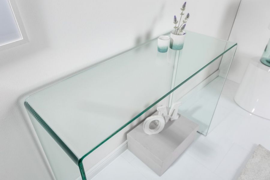 Biurko Clear Club 100 cm szklane  - Invicta Interior