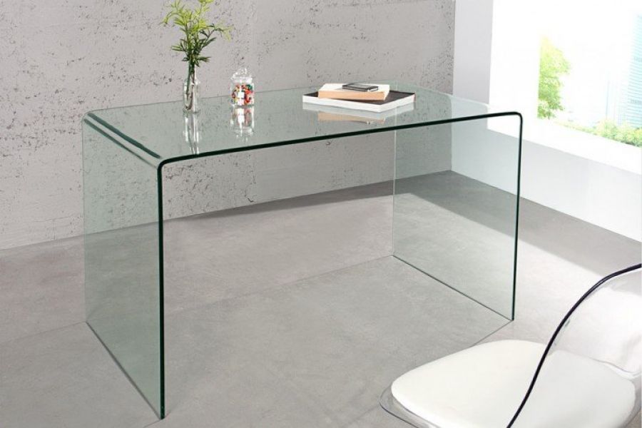 Biurko Clear Club 120 cm szklane  - Invicta Interior