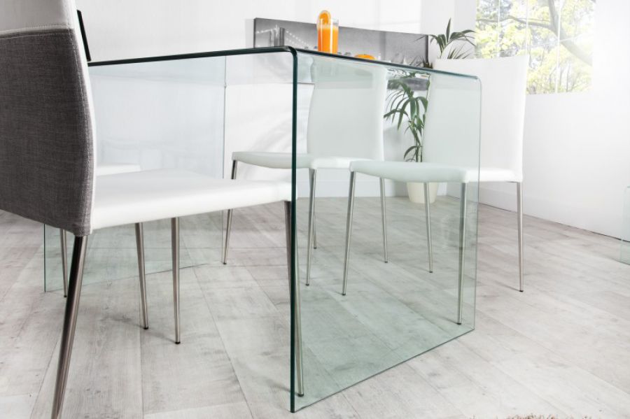 Biurko Clear Club 120 cm szklane  - Invicta Interior