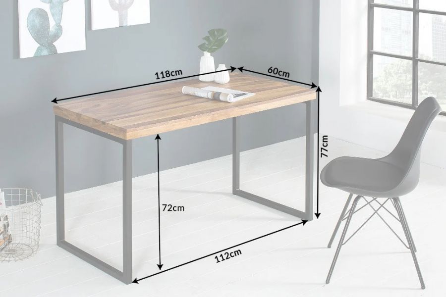 Biurko Elements drewno sheesham - Invicta Interior