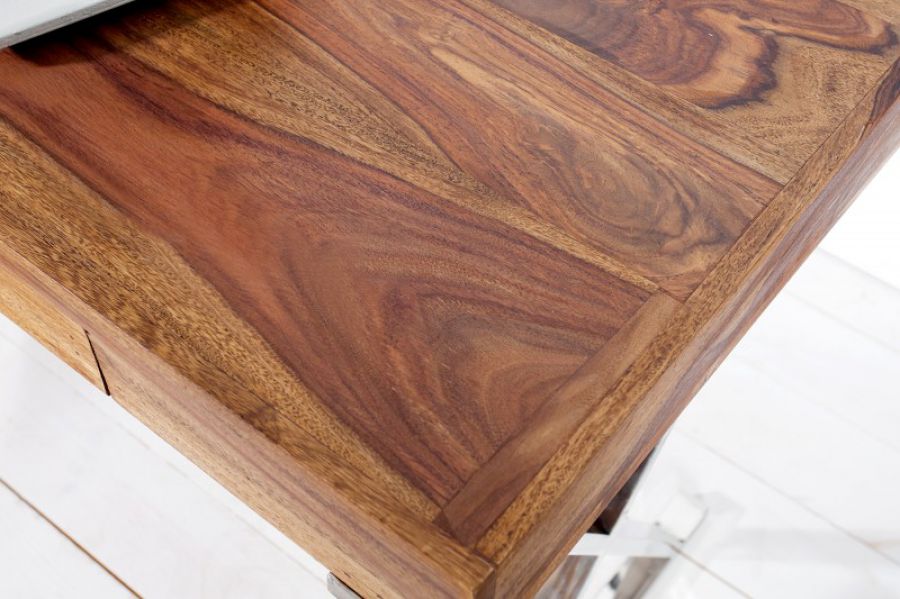 Biurko Elements 120cm drewniane sheesham - Invicta Interior