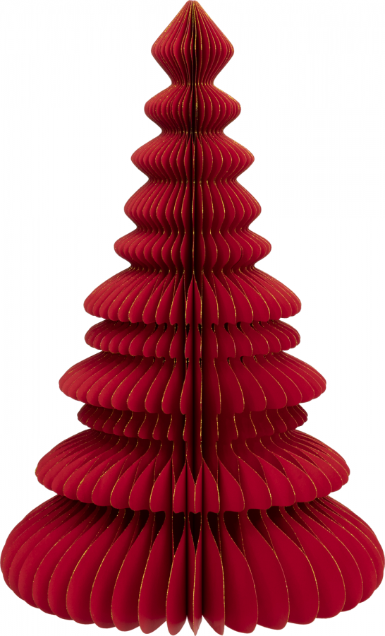 Dekoracja Choinka papierowa składana 90 cm Red