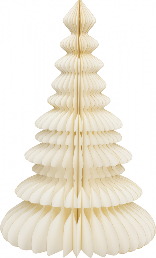 Dekoracja Choinka papierowa składana 90 cm white creme