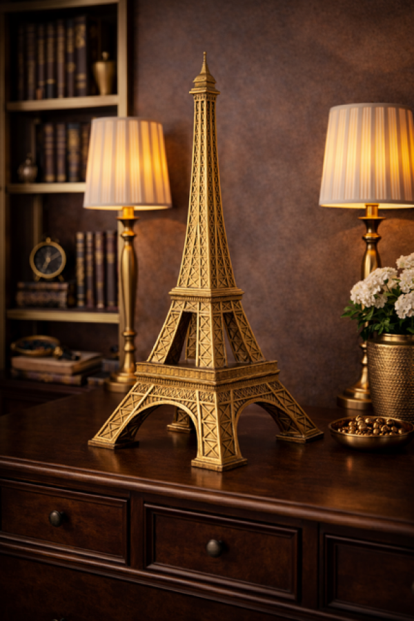 Dekoracja Eiffel Tower złota 56 cm