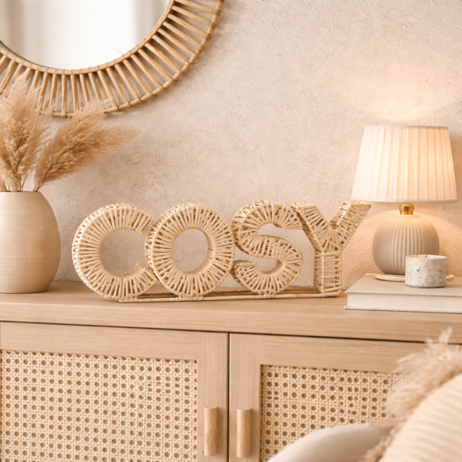 Dekoracja napis Cosy - Atmosphera