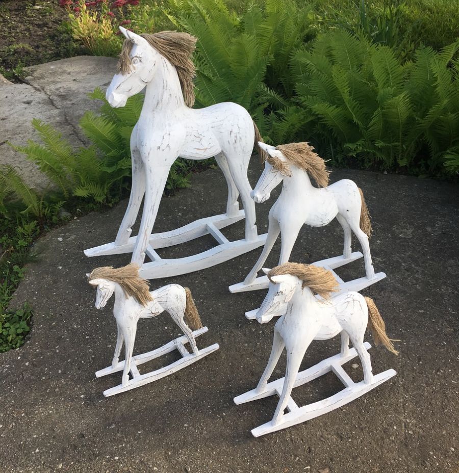 Dekoracja Rocking Horse vintage 48 cm