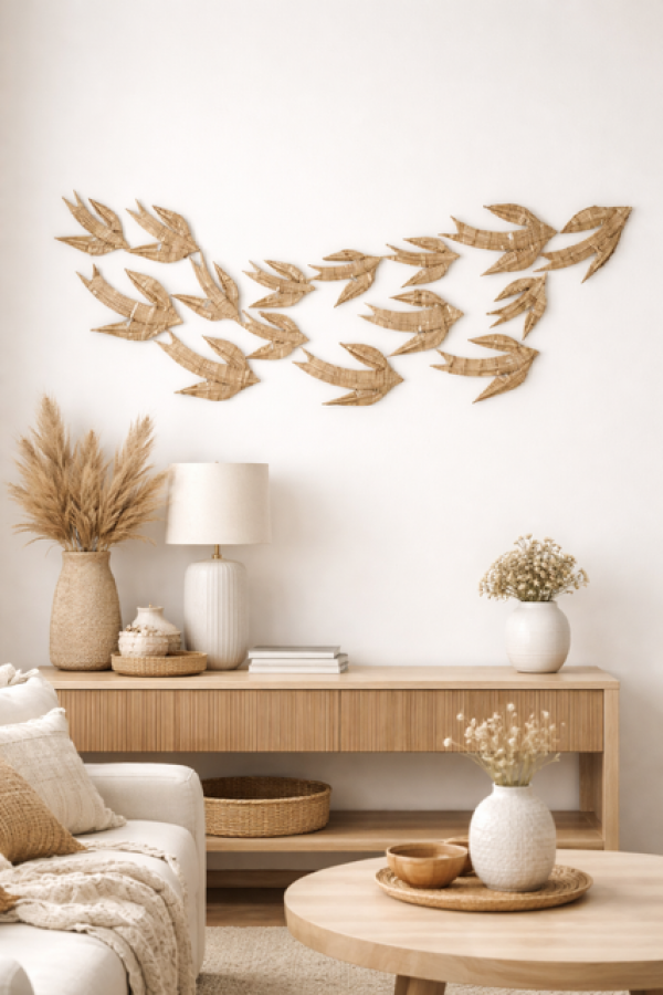 Dekoracja ścienna Boho Ptaki 126 cm