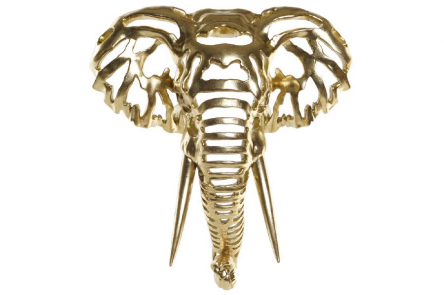 Dekoracja ścienna Elefante złota