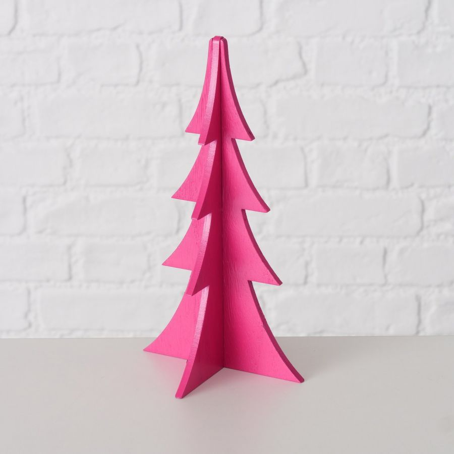 Dekoracja świąteczna zestaw 3 choinki color  - Boltze