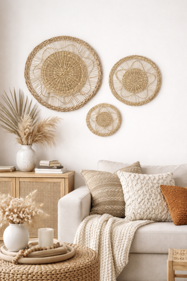 Dekoracja z trawy morskiej zestaw 3szt - Atmosphera