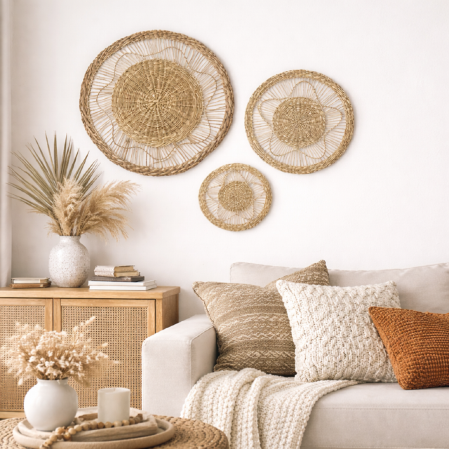 Dekoracja z trawy morskiej zestaw 3szt - Atmosphera