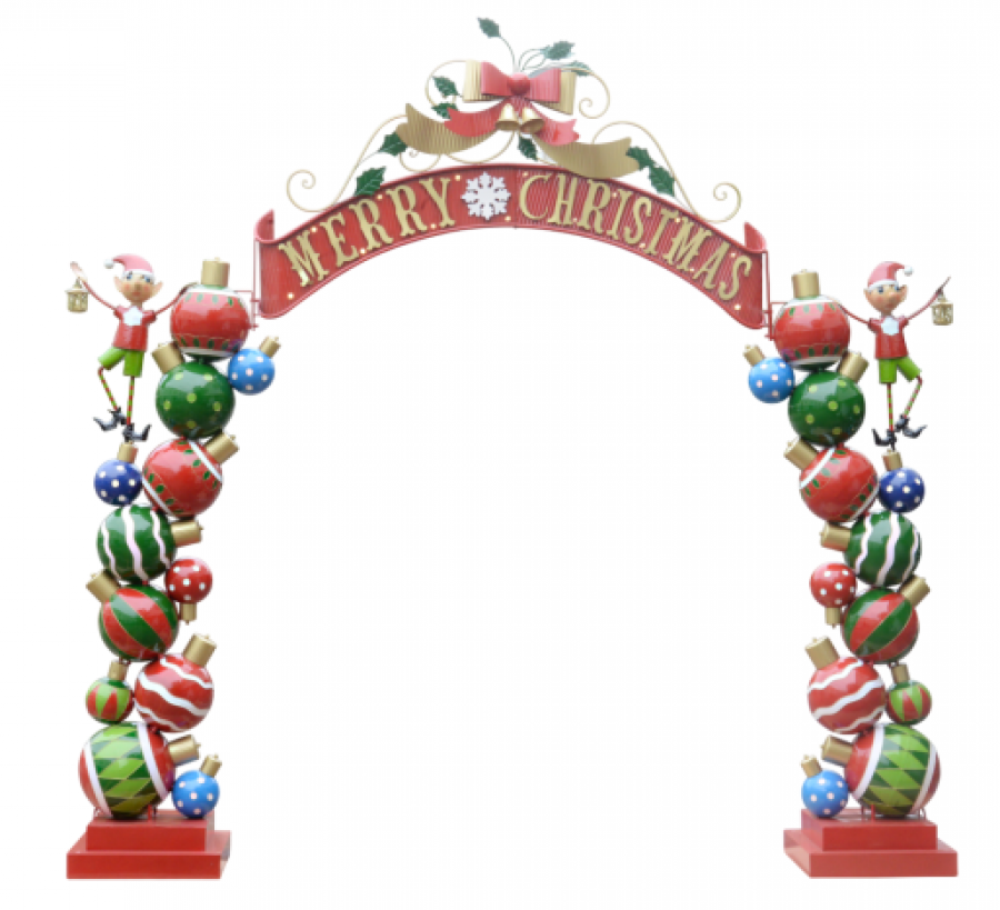 Dekoracyjna Brama Merry Christmas Elfy 327 cm