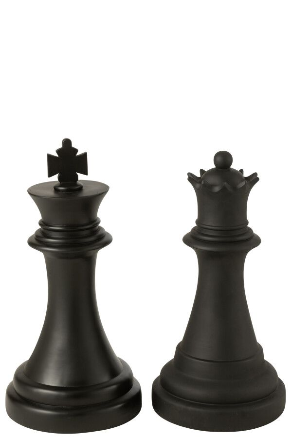 Dekoracyjna figura szachowa czarna Dama 67 cm 