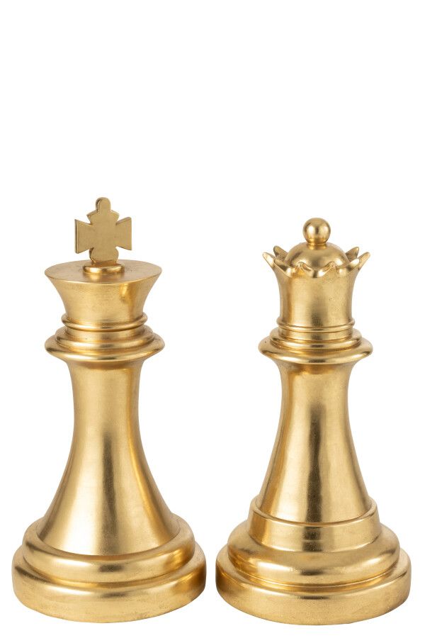 Dekoracyjna figura szachowa złota Dama 67 cm